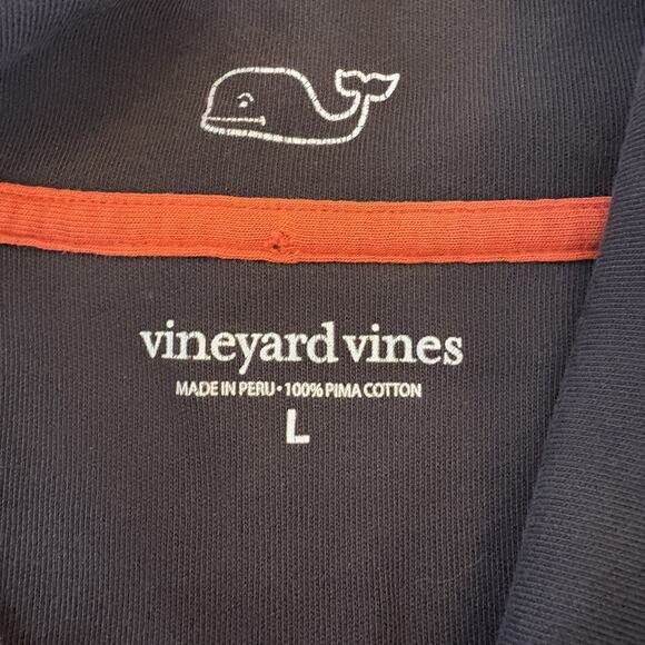 Vineyard Vines Sweatshirt Men’s Jersey 1/4 Zip Pullover Cotton Dark Pink Large - Picture 8 of 12